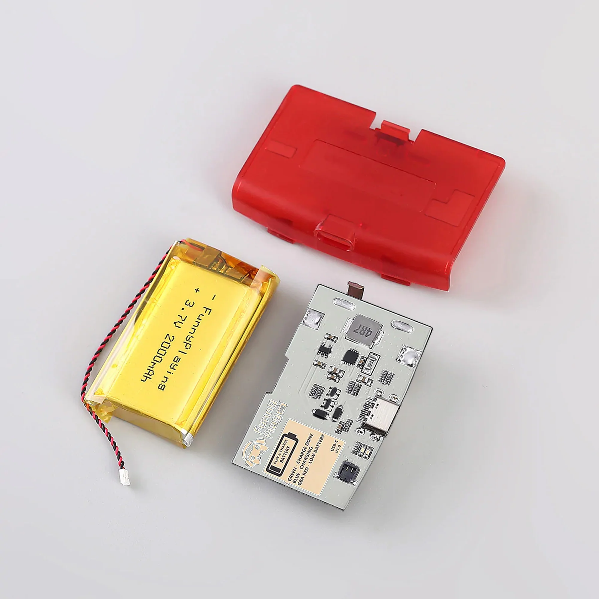 FunnyPlaying Game Boy Advance (White PCB) USB-C Rechargeable Battery Mod - Image 14
