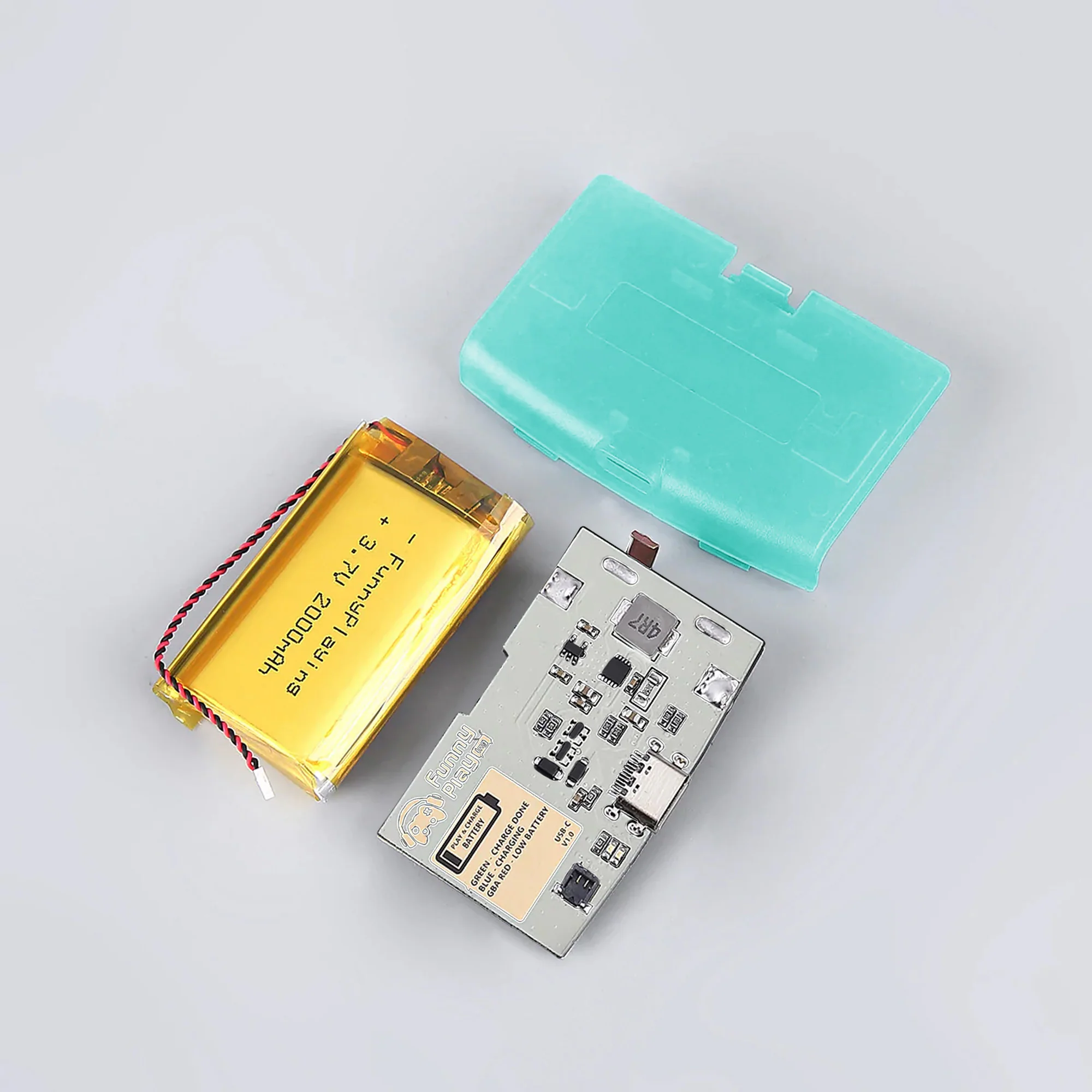FunnyPlaying Game Boy Advance (White PCB) USB-C Rechargeable Battery Mod - Image 23