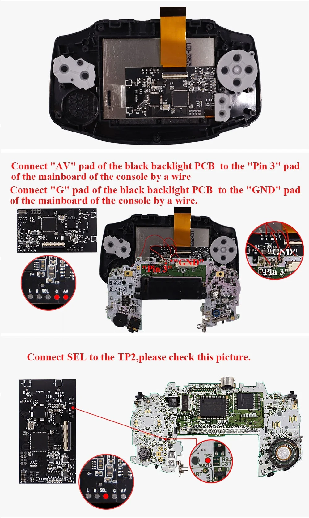 Game Boy Advance IPS Backlight TV Version AV Out Mod - Hispeedido - Image 4