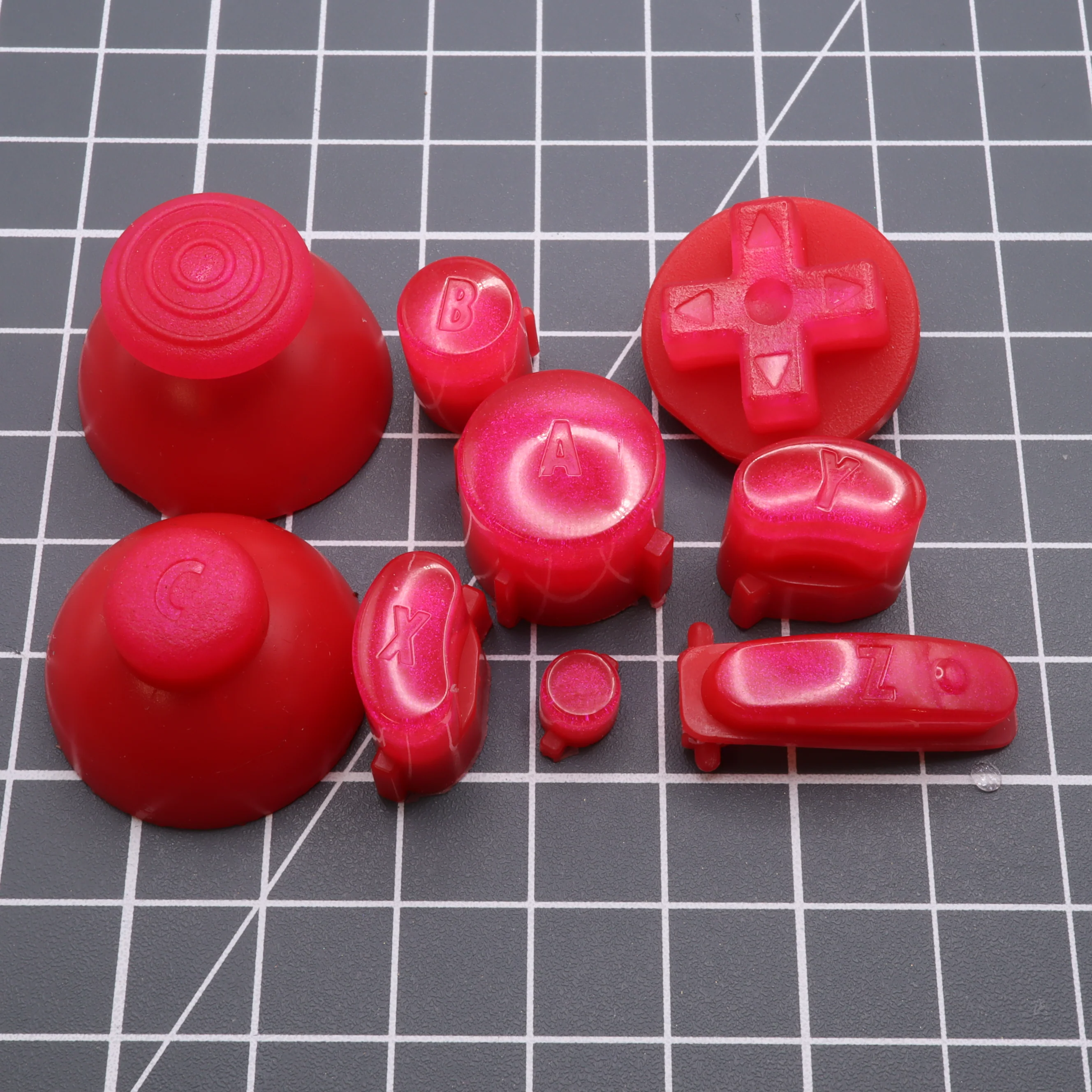 Lab Fifteen GameCube Custom Buttons Raspberry Candy