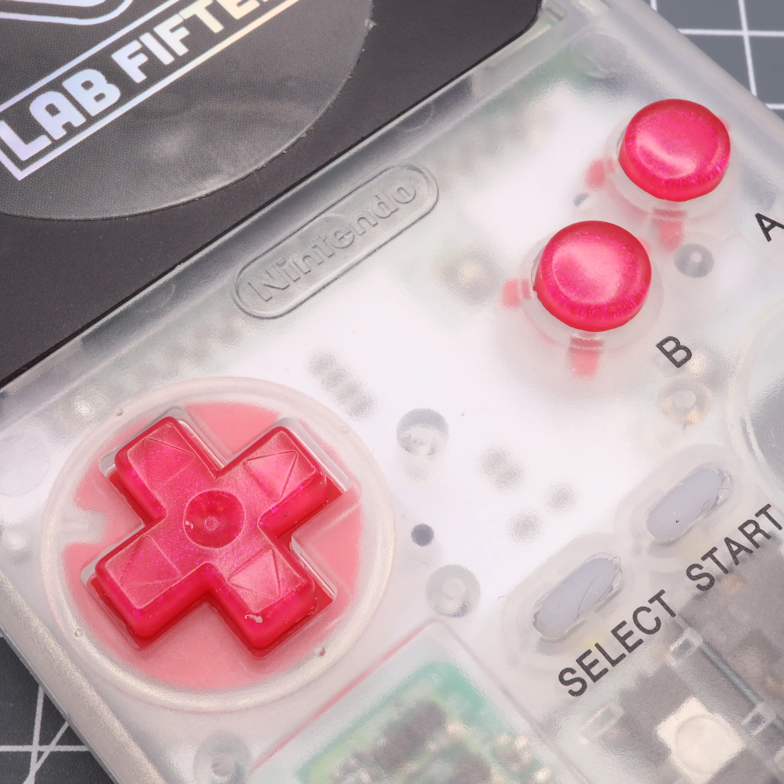 Game Boy Pocket Custom Raspberry Candy Buttons - Image 3