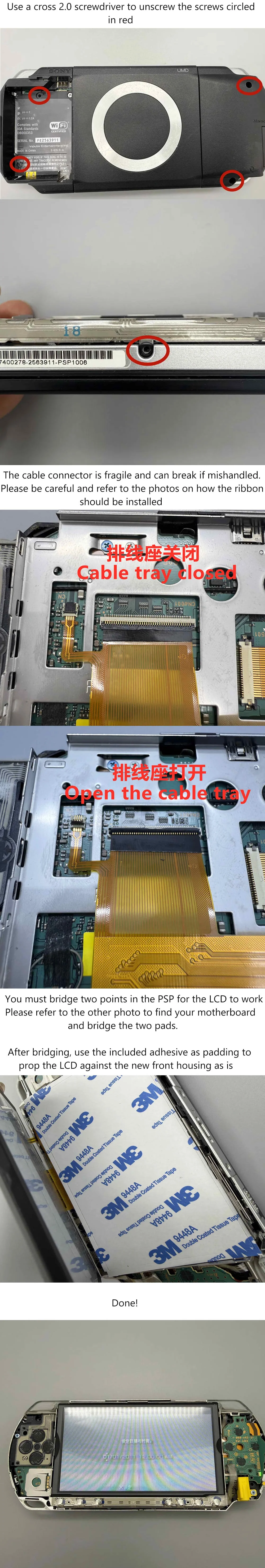 Laminated IPS LCD for Sony PSP 1000 - Image 8
