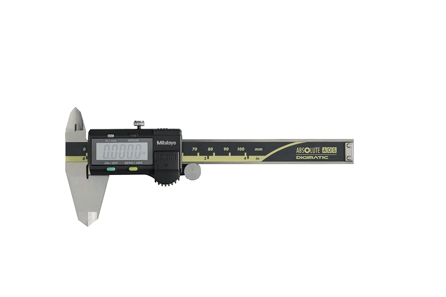 Mitutoyo 4in 500-150-30 Advanced Onsite Sensor Absolute Scale Digital Caliper, Stainless Steel - Image 3