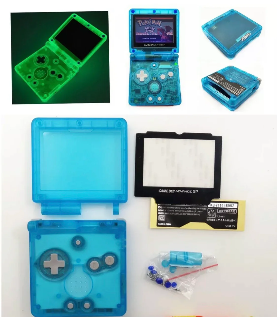 Nintendo Game Boy Advance SP Clear Housing/Shell - Image 10