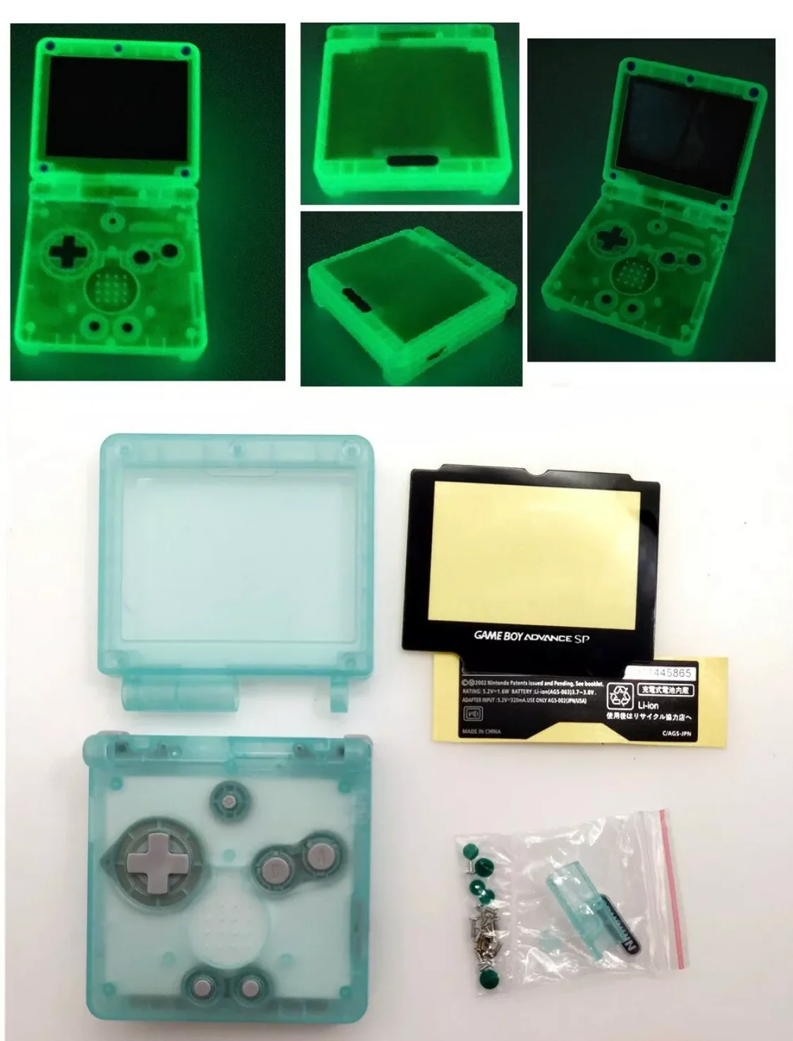 Nintendo Game Boy Advance SP Clear Housing/Shell - Image 12