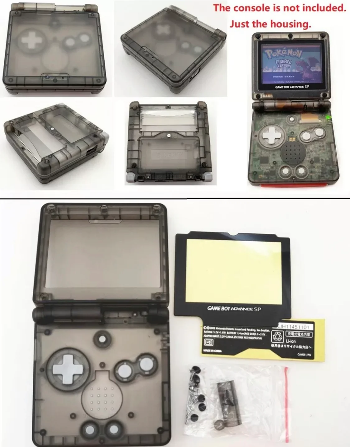 Nintendo Game Boy Advance SP Clear Housing/Shell - Image 3