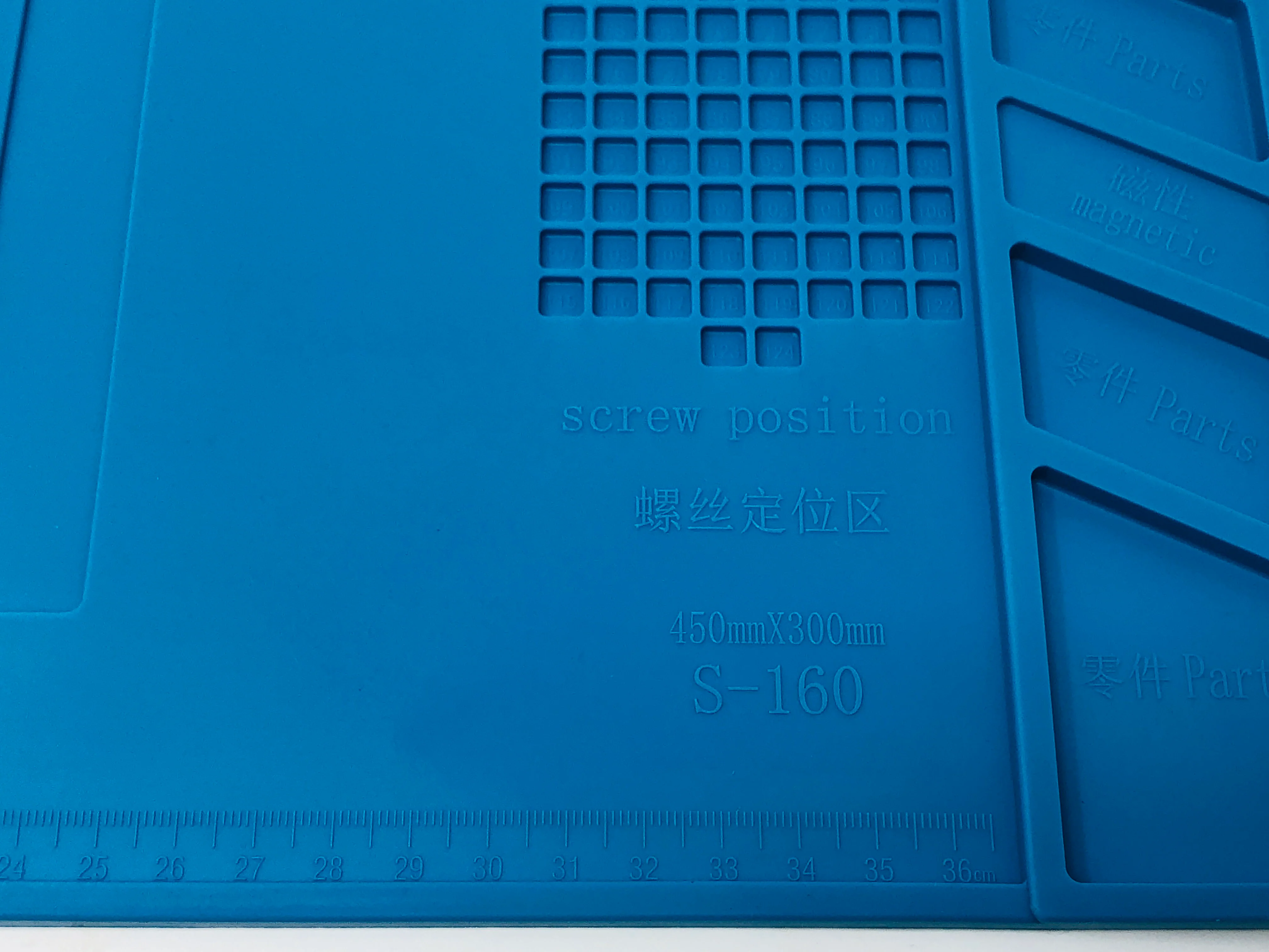 S-160 Soldering Insulation Silicone Magnetic Repair Work Mat Size: 17.8 x 11.8 inch - Image 3